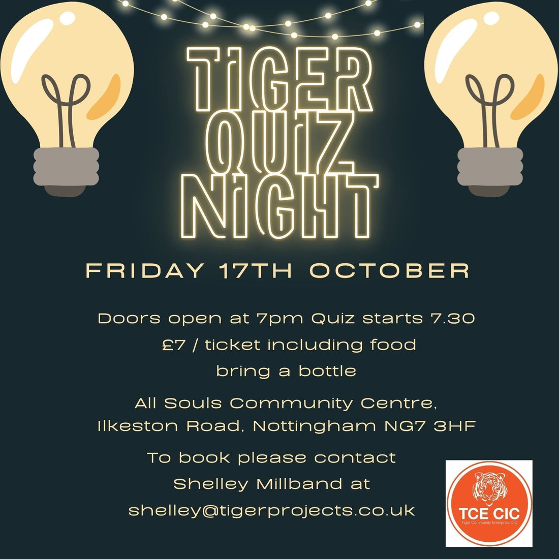Tiger Quiz Night - Friday 17 October