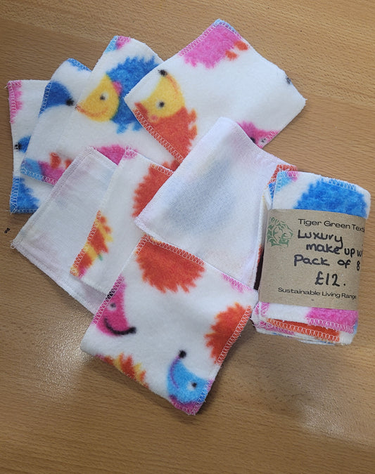 Luxury make-up wipes, pack of 8