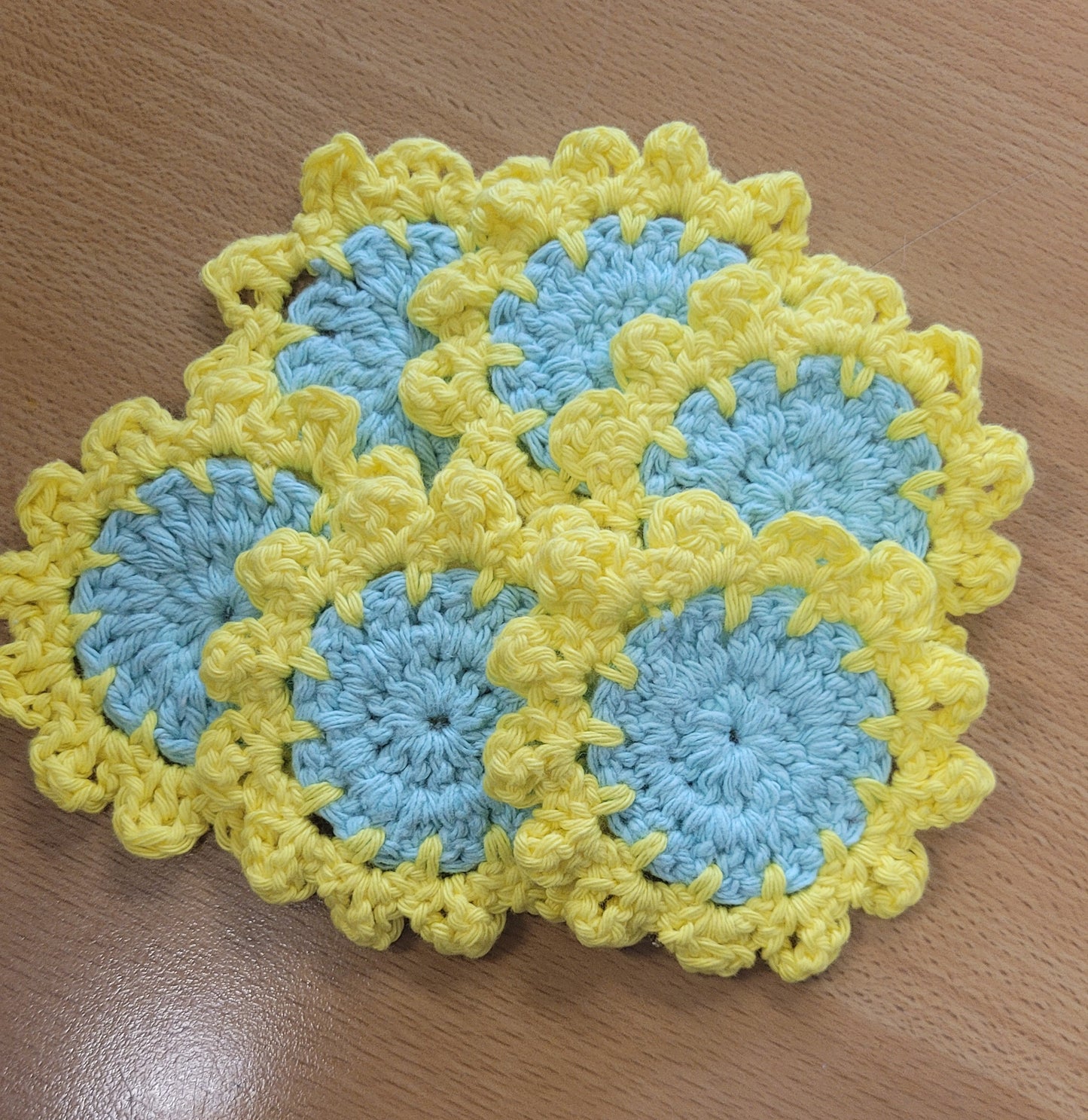 Reusable crochet makeup wipes - set of 5 - colour options