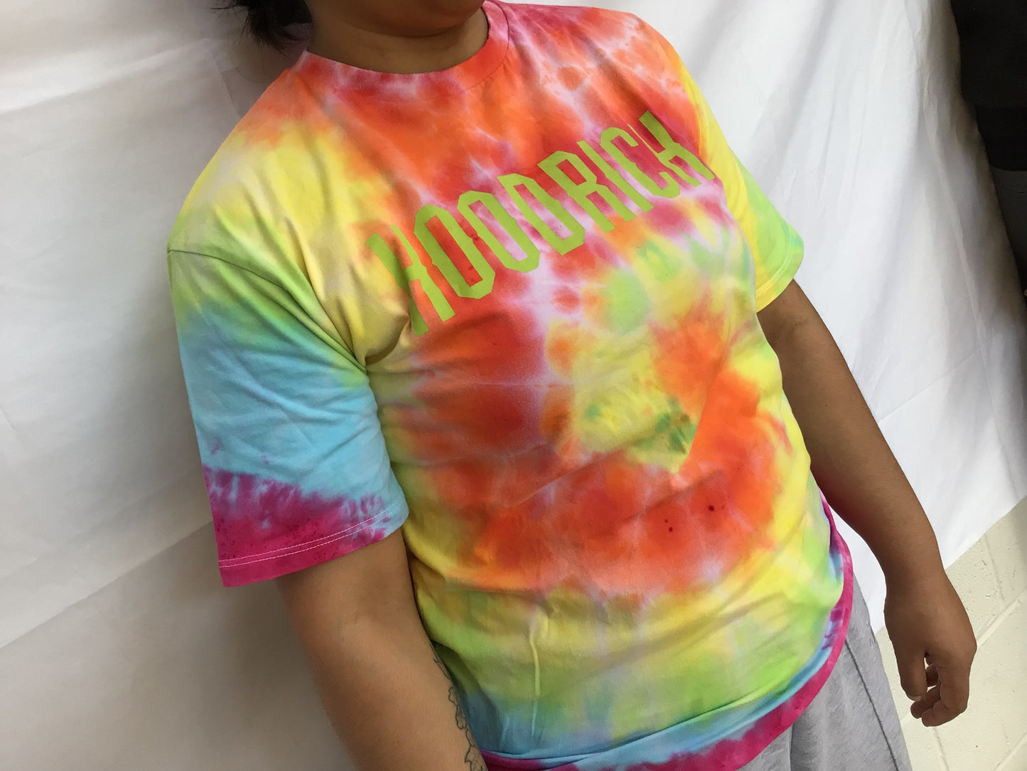 Adult tie dye t-shirts - upcycled Hoodrich