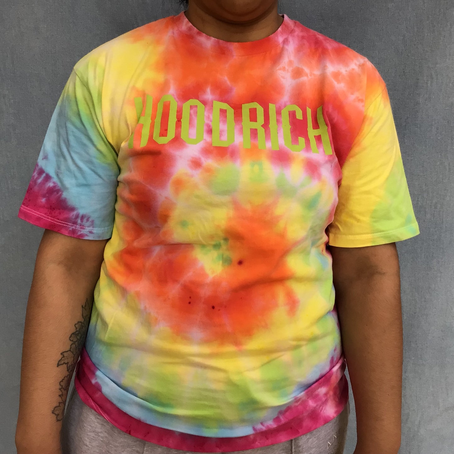 Adult tie dye t-shirts - upcycled Hoodrich