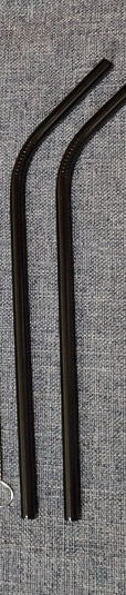 Reusable metal drinking straw - single bent straw, available in various colours