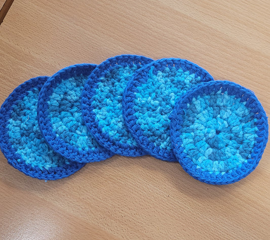 Reusable crochet makeup wipes - set of 5 - colour options