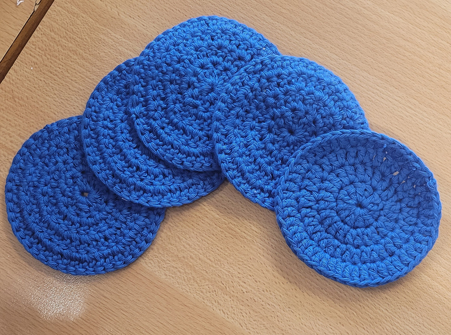 Reusable crochet makeup wipes - set of 5 - colour options