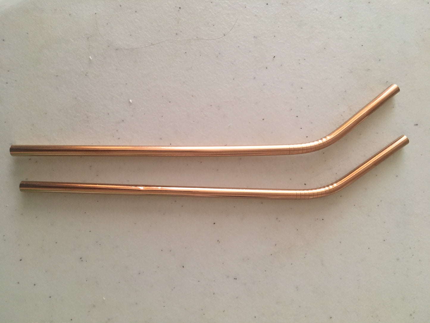 Reusable metal drinking straw - single bent straw, available in various colours
