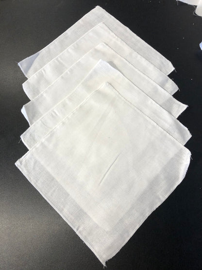 Reusable 100% Cotton Muslin Squares